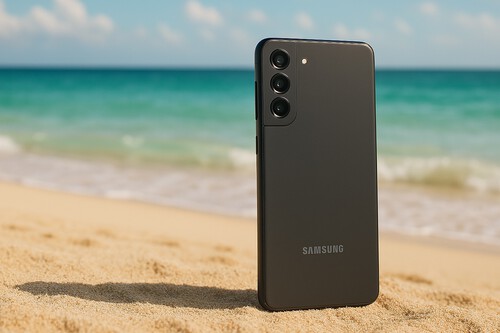 Samsung Galaxy en la playa
