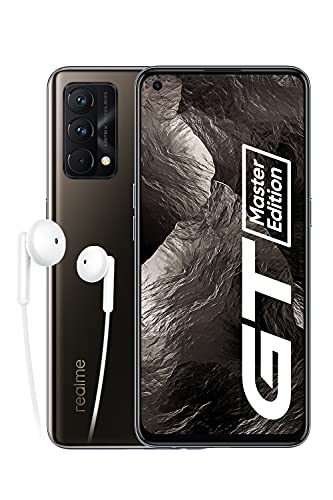 realme GT Master Edition Smartphone Libre, Qualcomm Snapdragon 778G 5G, Pantalla completa AMOLED Samsung de 120 Hz, Carga SuperDart de 65W, Cámara principal de 64MP, NFC, 6+128GB, Negro cosmos