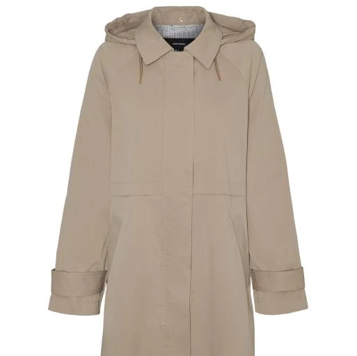 Parka larga de mujer con capucha
