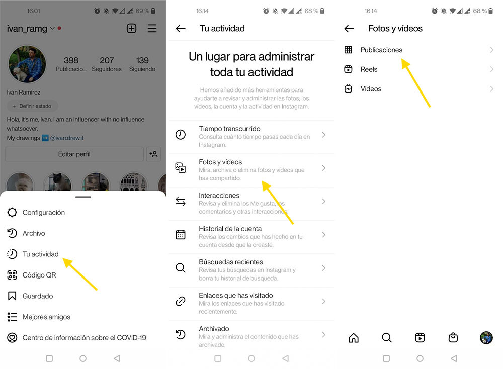 Cómo borrar varias fotos, comentarios o 'me gusta' de Instagram a la