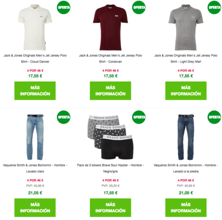 Compra múltiple en Zavvi: 4 prendas por 46 euros a elegir entre vaqueros, camisetas, bañadores o sudaderas