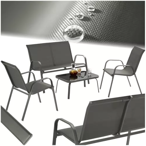 tectake® Conjunto Jardin Exterior para 4 Personas