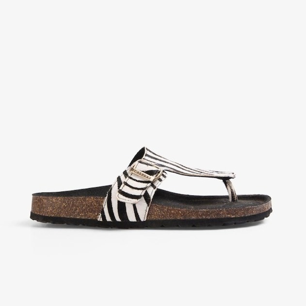 Scalpers
Sandalias planas de mujer con cierre de hebilla animal print