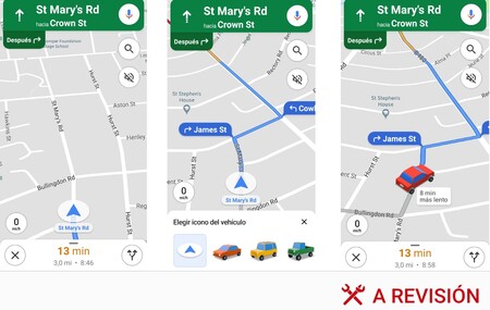 Cómo cambiar la flecha azul de Google Maps por uno de estos tres coches en 3D