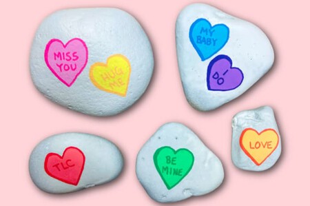 Conversation Heart Rocks 5 1