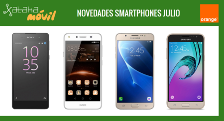 Sony Xperia E5, Samsung Galaxy J7, Galaxy J3 y Huawei Y5 II, novedades Orange en julio y sus precios