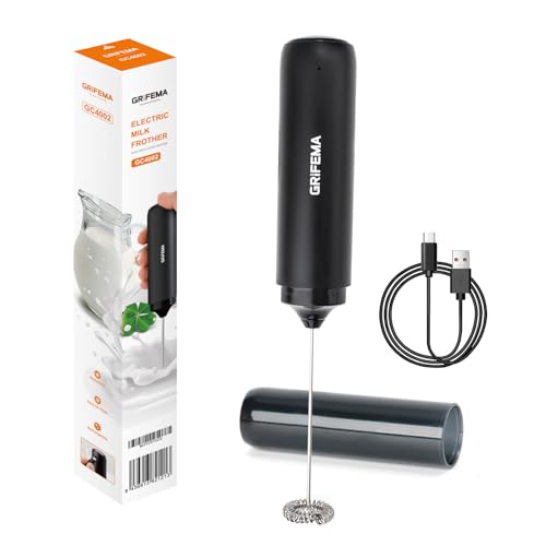 GRIFEMA Espumador de Leche Eléctrico Recargable Batidor Café USB