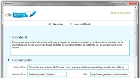 Guarda fragmentos de información y citas organizados con Citelighter