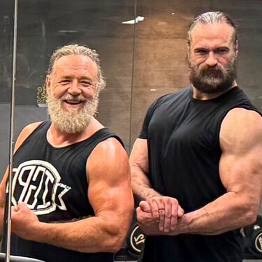 Russell Crowe y Drew McIntyre