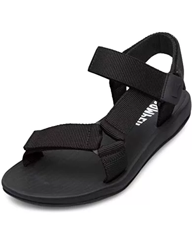 Camper Match-K100539, Sandalia Hombre, Negro (001), 43 EU