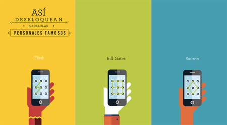 Cómo desbloquean el movil algunos personajes famosos, la imagen de la semana