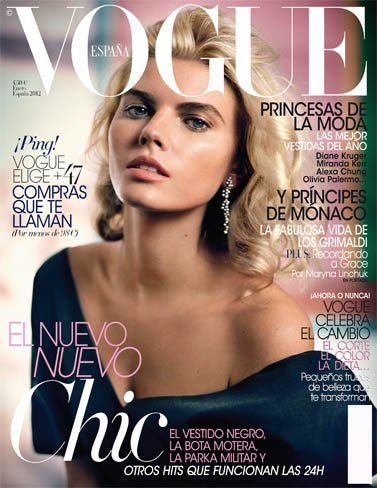 Marina Linchuk en la portada de Vogue España