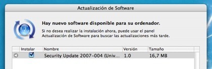 Actualización de seguridad 2007-004 para Mac OS X