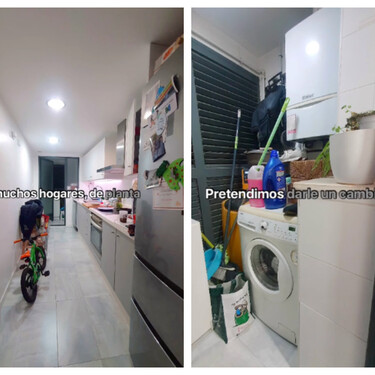 La típica cocina alargada de piso de ciudad tiene los días contados: así la transformó una experta con una simple reforma 