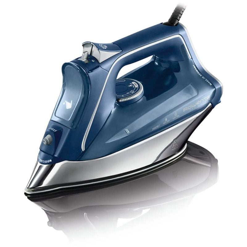 Rowenta Pro Master, Plancha de vapor 2800W, golpe de vapor de 200 g/min y vapor continuo de 40g/min a 45g/min, Suela Microsteam 400 HD Profile, Modo Eco y sistema antical integrado, Azul, DW8215