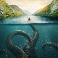 Hay quienes siguen pensando que el kraken es un pulpo de fantasía. Este fósil de 19 metros de altura tiene algo que decirles