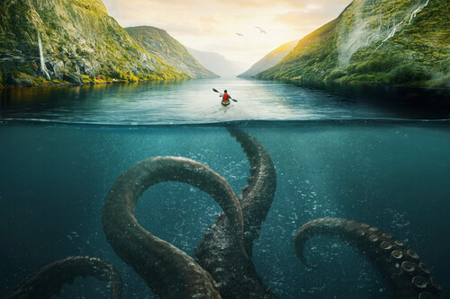 Hay quienes siguen pensando que el kraken es un pulpo de fantasía. Este fósil de 19 metros de altura tiene algo que decirles