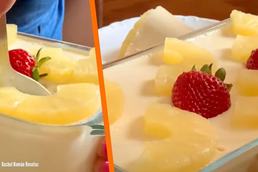 Postre frío de piña muy cremoso para preparar en poco tiempo: no ...