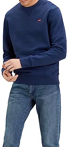 Levi's Crew Sudadera, dress blues, XL para Hombre