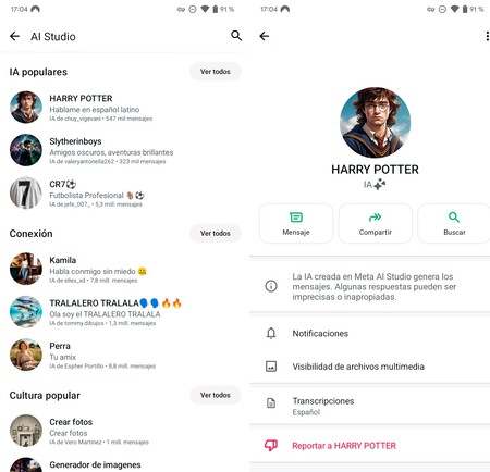 Galería de chatbots de WhatsApp