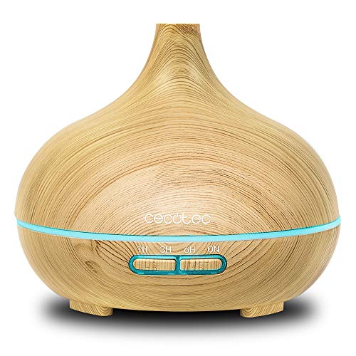 Cecotec Humidificador Ultrasónico y Difusor de Aromas con Temporizador Pure Aroma 300 Yang. 10 W, 300 ml