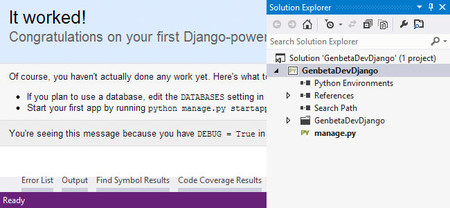 Montar un entorno Django en Visual Studio 2012, en poco más de una hora