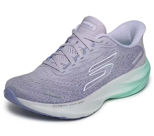 Skechers Aero Spark - Tenis sin Cordones para Mujer, Púrpura (Purple/Aqua), 39.5 EU