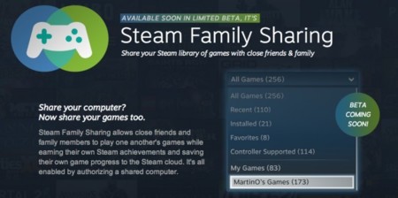 Steam Family Sharing, comparte tu biblioteca de Steam con hasta diez amigos