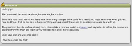 Demonoid, de nuevo online