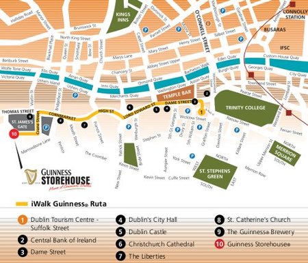 Audioguías gratuitas para conocer Dublín y la Guinness Storehouse