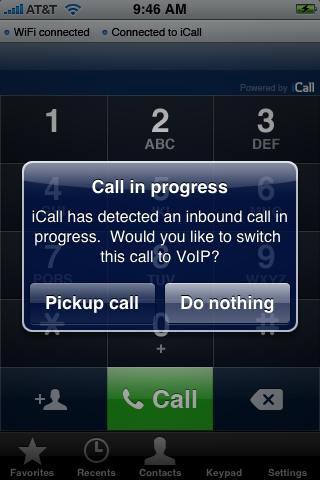 iCall, VoIP para el iPhone