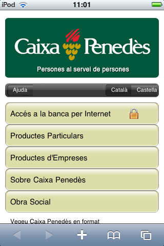 Caixa Penedés compatible con iPhone