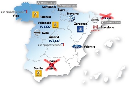 España, productor número 2 de automóviles en Europa en 2012