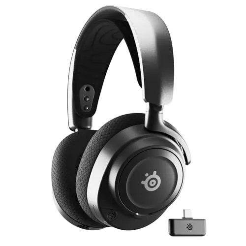 SteelSeries Arctis Nova 7 Wireless auriculares gaming multiplataforma- Controladores magnéticos de neodimio- 2,4GHz + mezcla Bluetooth- 38h de batería USB-C- Micro ClearCast Gen2 IA- PC,PS5,Switch,VR