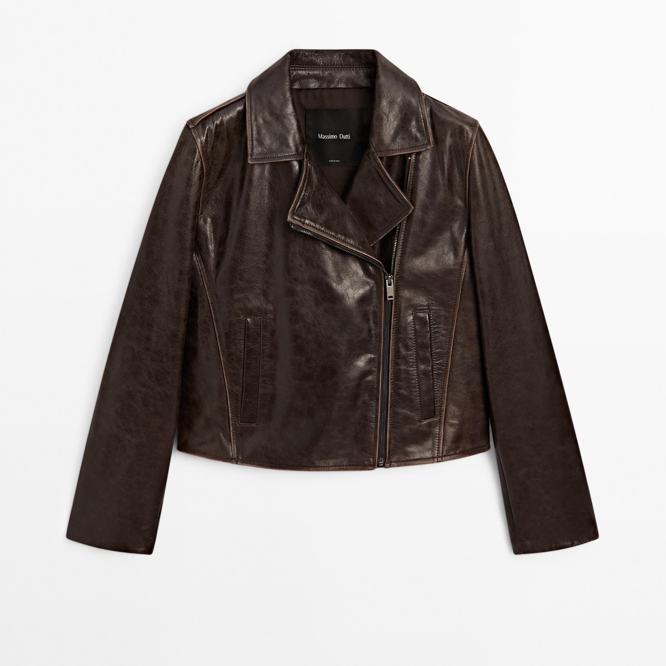 Cazadora biker piel napa

