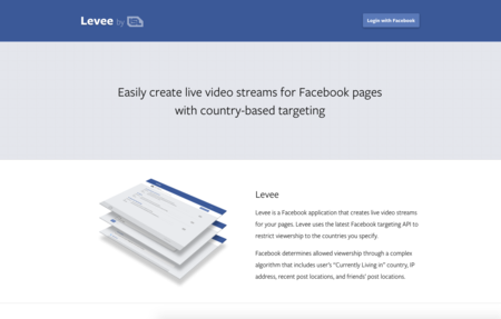 Así es Levee, la aplicación que te permite acotar geográficamente tus vídeos en Facebook Live