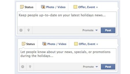 Facebook quiere que publiquemos ofertas especiales por Navidad