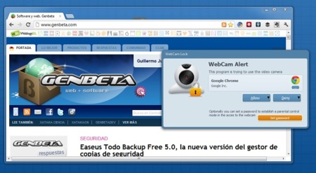 WebcamLock, protege tu webcam de espías indeseados