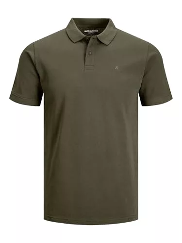 JACK & JONES Jjebasic Polo SS Noos, Polo Hombre, Olive Night, XL
