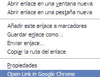 Manda enlaces de Firefox a Chrome con Open in Chrome