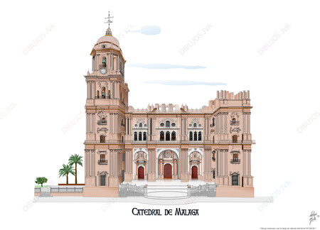 A3 Catedral De Malaga Blanco