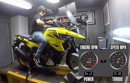 La Suzuki DL1050 V-Strom se queda en 95 CV de los 106 anunciados, según las pruebas en banco de potencia