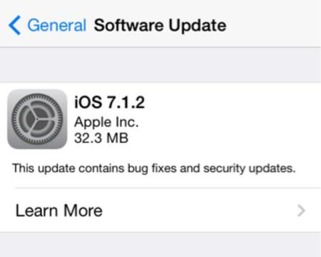Apple publica iOS 7.1.2 con corrección de errores y mejoras en iBeacons