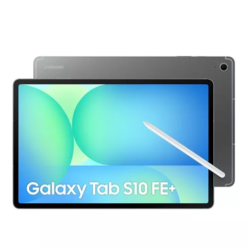 Samsung Galaxy Tab S10 FE+ 128GB, Tablet Android + S Pen, Galaxy AI, 8GB RAM, Pantalla de 13,1", Batería de Larga Duración, Gris, Garantía del Fabricante 3 Años + 1 Año Extra