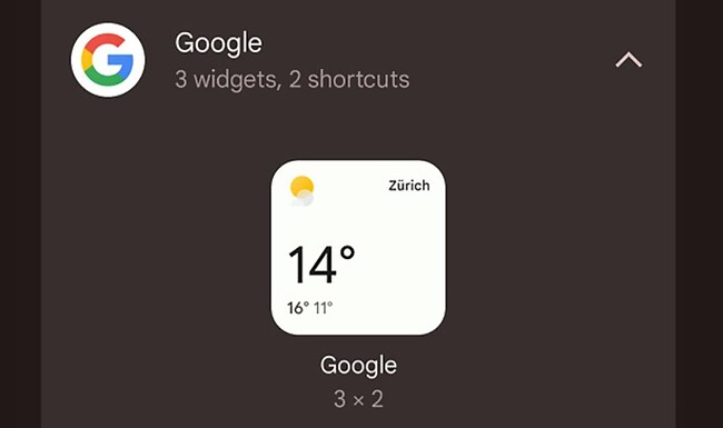 Google Assistant Widget Tiempo