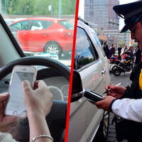 Usar el celular en el auto es multa en CDMX, aunque esté detenido. La sanción no sólo es económica
