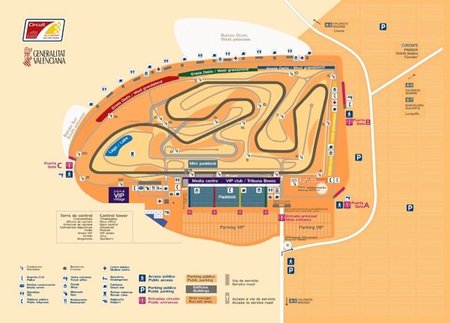 Plano del Circuito de Cheste