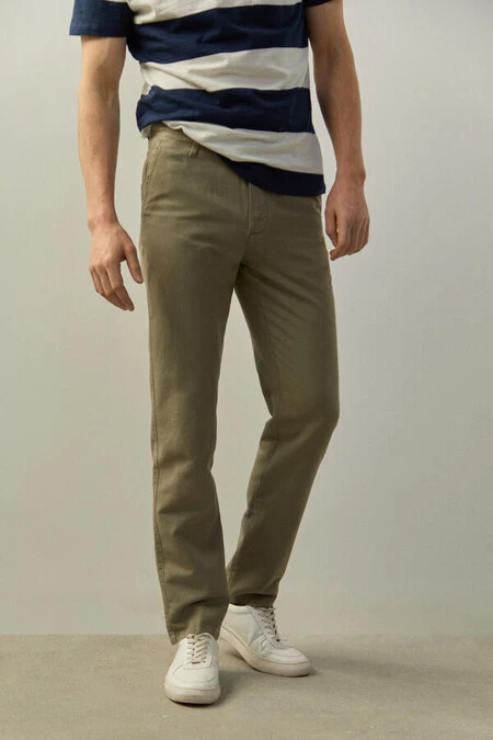 Pantalón Chino lino y algodón