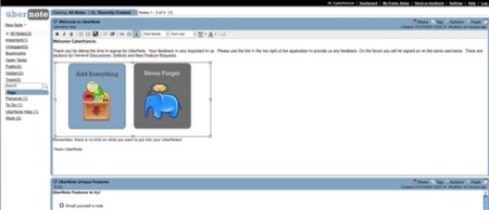 Ubernote, una buena alternativa a Google Bloc de notas