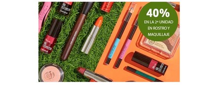 The Body Shop nos ofrece un descuento del 40% en la segunda unidad en productos de maquillaje y cuidado facial